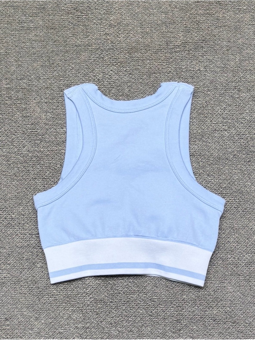 ALO Yoga Light Blue Ribbed Tank Top - Picture 3 of 5